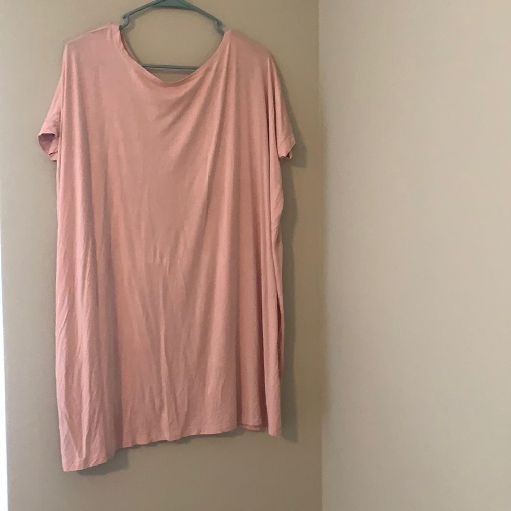 Blush pink t shirt dress